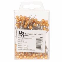 daiktų Perlų galvutės adatos Ø6mm 65mm oranžinės spalvos