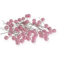 daiktų Pearl Head Pins Pink Ø10mm 60mm