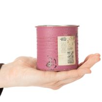 daiktų Augalų vazonas, dekoratyvinis vazonas, apvalus, violetinis, metalinis, vintažinis dekoras, Ø8cm, aukštis 7.5cm