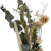 Džiovintų gėlių puokštė eukalipto sausas floristikos rinkinys H30-35cm