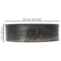 daiktų Vazonas, dekoratyvinė kepimo forma, nuimama sodinimo forma, metalinė dekoracija Ø24cm, aukštis 7,5cm