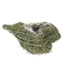 daiktų Augalo širdelės iš natūralios medžiagos su folijos įdėklu 22 cm 2 vnt.