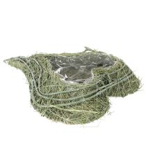 daiktų Širdies formos dubuo iš natūralios žolės su sodinimo folija, 38 cm