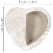 daiktų Širdies formos vazonas, lieto akmens, dekoratyvinis vazonas, 17 cm