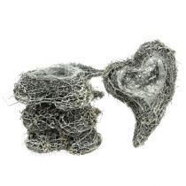 daiktų Dekoratyvinis vynmedžio širdies formos vazonas, baltas, kūrybinga sodinimo idėja namams ir dovanai, plastikinė plėvelė, 4 vnt. rinkinys, 15 cm x 23 cm x 5 cm