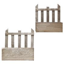 daiktų Planter Medinė mini gėlių dėžutė L22/25cm 2 vnt. rinkinys