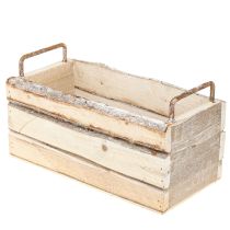 daiktų Planter Wood Bark Natural Handle L29cm/23cm komplektas 2vnt