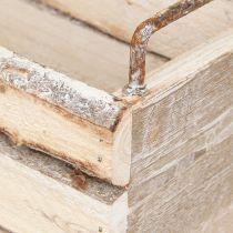 daiktų Planter Wood Bark Natural Handle L29cm/23cm komplektas 2vnt