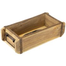 daiktų Medinis vazonas, plytos formos, perdirbta mediena, 32 × 15 × 10 cm
