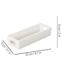 daiktų Stačiakampis padėklas su rankenomis daiktams laikyti ir stalo dekoravimui, 32 cm