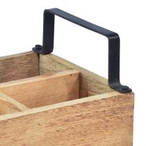 daiktų Augalų dėžutė medinė stalo įrankių laikiklis medinė dėžutė 4 skyriai L30cm