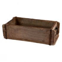 daiktų Augalų dėžutė medinė plytų formos mediena perdirbta 32 × 15 × 10 cm