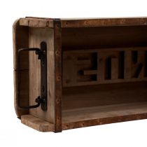 daiktų Augalų dėžutė medinė plytų formos mediena perdirbta 34 × 16 × 10 cm