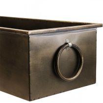 daiktų Gėlių dėžutė, metalinė, žalvario, 59/53/47 cm 3 vnt. rinkinys
