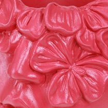 daiktų Plant Head Polyresin Bust Planter Rožinė 13,5×13×14cm