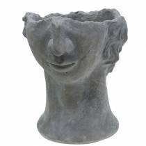 Augalų galvos biustas pagamintas iš betono, skirtas sodinti pilkai H23,5 cm