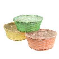 daiktų Augalų krepšelis apvalus Ø25cm oranžinė, geltona, žalia 6 vnt