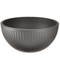 daiktų Augalų vazonas, plastikinis dubuo su grioveliais, antracito spalvos, Ø30 cm