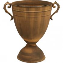 Sodintuvas rust look taurė vaza metalinė Ø22.5cm H32.5cm