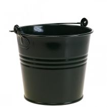 Sodintuvas Vintage Deco metalinis kibiras Tamsiai žalias Ø16 H24cm