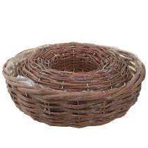 daiktų Sodinimo žiedas, sodinimo dubuo, medinis, natūralios pilkos spalvos, Ø30/35 cm, 2 vnt. rinkinys.