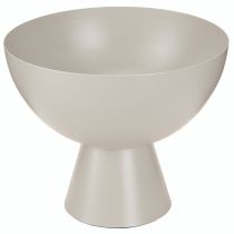 daiktų Augalų dubuo metalinis dekoratyvinis trofėjus su pagrindu pilkas Ø16cm H13cm