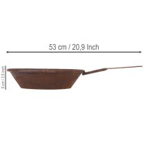 daiktų Sodinimui skirtas padėklas, rūdžių spalvos keptuvė su rankena, metalinis vazonas, Ø31cm