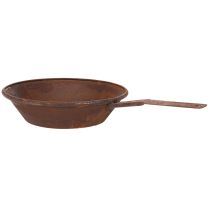 daiktų Sodinimui skirtas padėklas, rūdžių spalvos keptuvė su rankena, metalinis vazonas, Ø31cm