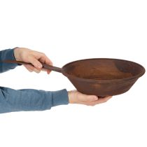 daiktų Sodinimui skirtas padėklas, rūdžių spalvos keptuvė su rankena, metalinis vazonas, Ø31cm