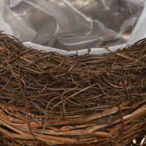 daiktų Augalų dubuo puodelis šiaudiniai vynmedžiai natūralūs rudi Ø20cm 2vnt