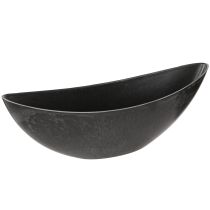 daiktų Augalinės valties plastikinis antracitinis dubuo 28×9×9cm 3vnt