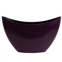 Augalinės valties dekoratyvinis dubuo violetinis 20×9cm H12cm