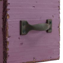 Augalų stalčius medinė dekoratyvinė augalų dėžutė violetinė 12,5cm