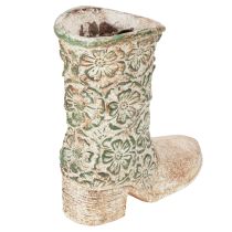 daiktų Gėlių vazonas, kaubojaus stiliaus batas, vintažinis gėlių raštas, 24 cm