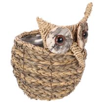 daiktų Rankomis pintas pelėdos formos krepšelis palangei, 18 cm