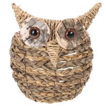 daiktų Rankomis pintas pelėdos formos krepšelis palangei, 18 cm