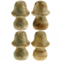 Grybų mango mediena natūralaus medžio grybo rudens puošmena Ø5cm H7,5cm 6 vnt