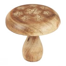 Medinė grybų puošmena grybų medžio dekoracija natūrali rudens puošmena Ø15cm H14,5cm