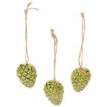 daiktų Pušies kankorėžių pakabukai kaip rudens dekoracijos, 5 cm, 3 vnt.