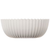 daiktų Apvalus, briaunotas baltas dubuo, universaliam dekoravimui, 15 cm, 2 vnt.