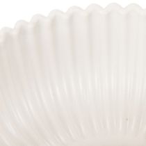 daiktų Apvalus, briaunotas baltas dubuo, universaliam dekoravimui, 15 cm, 2 vnt.