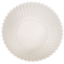 daiktų Apvalus, briaunotas baltas dubuo, universaliam dekoravimui, 15 cm, 2 vnt.