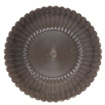 daiktų Apvalus, grioveliais išraižytas dubuo, dekoratyvinis indas gėlių kompozicijoms, 20 cm, 2 vnt.