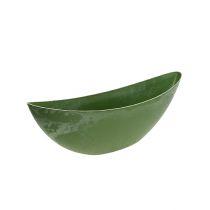 Plastikinė valtis žalia ovali 39cm x 12,5cm H13cm, 1vnt