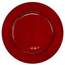 daiktų Plastikinė plokštė Ø33cm raudona-juoda
