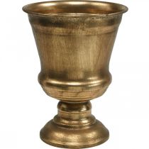 daiktų Taurės vaza auksinės išvaizdos taurė senovinė apdaila metalas Ø14cm H18.5cm