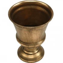 daiktų Taurės vaza auksinės išvaizdos taurė senovinė apdaila metalas Ø14cm H18.5cm