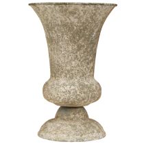 daiktų Antikvarinė dekoratyvinė metalinė puodelio vaza Ø16,5 A24 cm