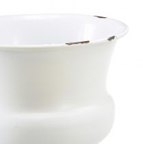 daiktų Puodelio vaza dekoratyvinis puodelis baltos rūdžių Ø13.5cm H15cm Shabby Chic