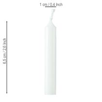 daiktų Lėlių žvakės 10 mm Wiedemann žvakės baltos 65/10 50 vnt.